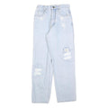 FANTY Womens Jeans Light Blue Regular Straight Denim Stone Wash W26 L28