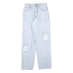 FANTY Womens Jeans Light Blue Regular Straight Denim Stone Wash W26 L28