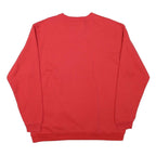 FASHION GEAR Mens Red Crew Neck XL Plain Cotton Blend Sweatshirt Pullover Casual