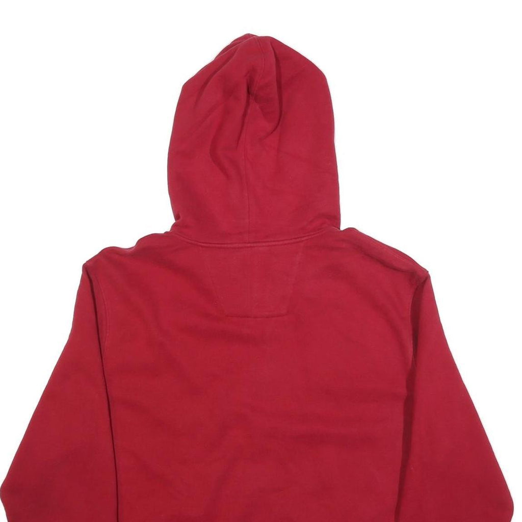 NAUTICA Mens Red Pullover Hoodie L Cotton Blend Full Zip Casual