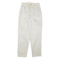 EDDIE BAUER Womens Cotton Blend White Relaxed Straight Trousers W28 L31 Classic