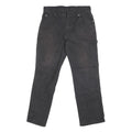 DICKIES Mens Black Regular Fit Straight Denim Jeans W32 L31 Workwear Zip Closure
