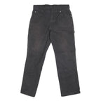 DICKIES Mens Black Regular Fit Straight Denim Jeans W32 L31 Workwear Zip Closure
