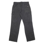 DICKIES Mens Black Regular Fit Straight Denim Jeans W32 L31 Workwear Zip Closure