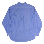 TOMMY HILFIGER Mens Blue Dress Shirt XL Button-Down Collar Long Sleeve Classic