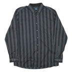 Mens Black Shirt Cotton Blend L Polka Dot Pattern Casual Button Shirt