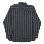 Mens Black Shirt Cotton Blend L Polka Dot Pattern Casual Button Shirt