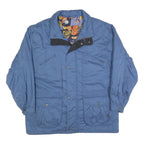 HD Mens Blue Cotton Blend Jacket XL Plain Zip Casual Outdoor Winter Wear