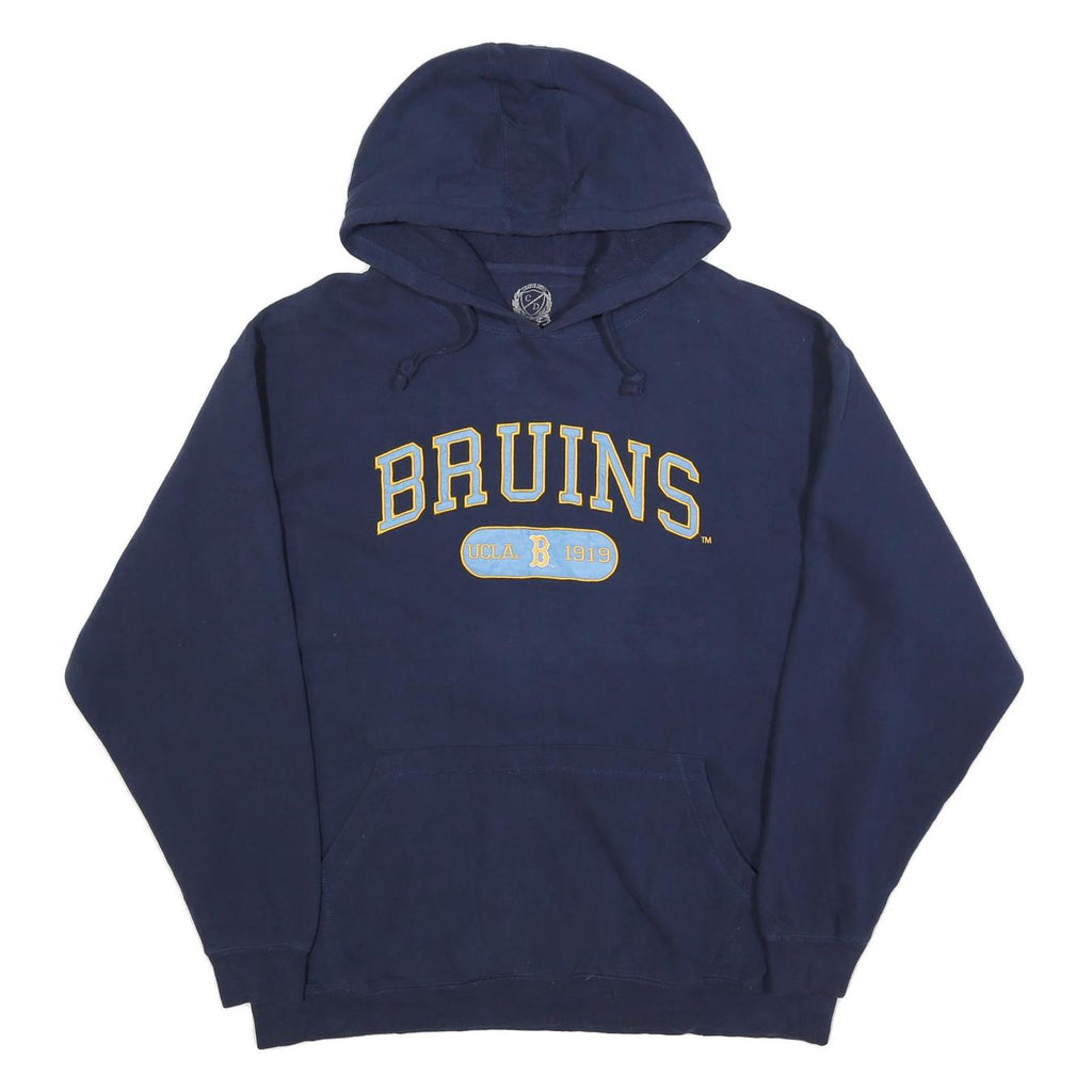 CARPE DIEM Mens Navy Bruins Cotton Blend Pullover Hoodie L Casual Sweatshirt