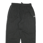 REEBOK Mens Joggers Black Slim Tapered M W26 L26 Logo Piped Stripe Casual