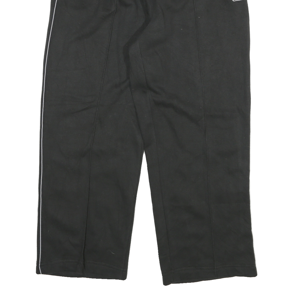 REEBOK Mens Joggers Black Slim Tapered M W26 L26 Logo Piped Stripe Casual