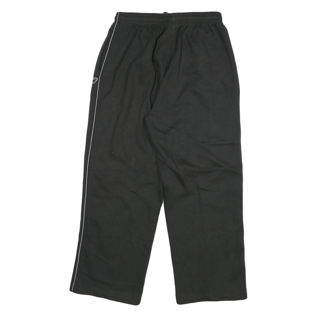 REEBOK Mens Joggers Black Slim Tapered M W26 L26 Logo Piped Stripe Casual