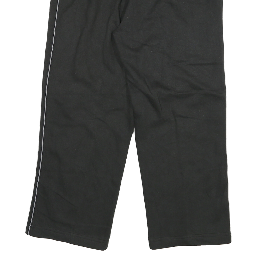 REEBOK Mens Joggers Black Slim Tapered M W26 L26 Logo Piped Stripe Casual