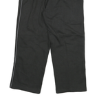 REEBOK Mens Joggers Black Slim Tapered M W26 L26 Logo Piped Stripe Casual