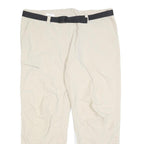 MAIER Mens Regular Beige Polyester Blend Zip Trousers W38 L27 Outdoor Comfort