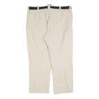 MAIER Mens Regular Beige Polyester Blend Zip Trousers W38 L27 Outdoor Comfort