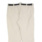 MAIER Mens Regular Beige Polyester Blend Zip Trousers W38 L27 Outdoor Comfort