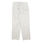 WRANGLER Mens Cotton Blend White Regular Fit Straight Leg Trousers W30 L27