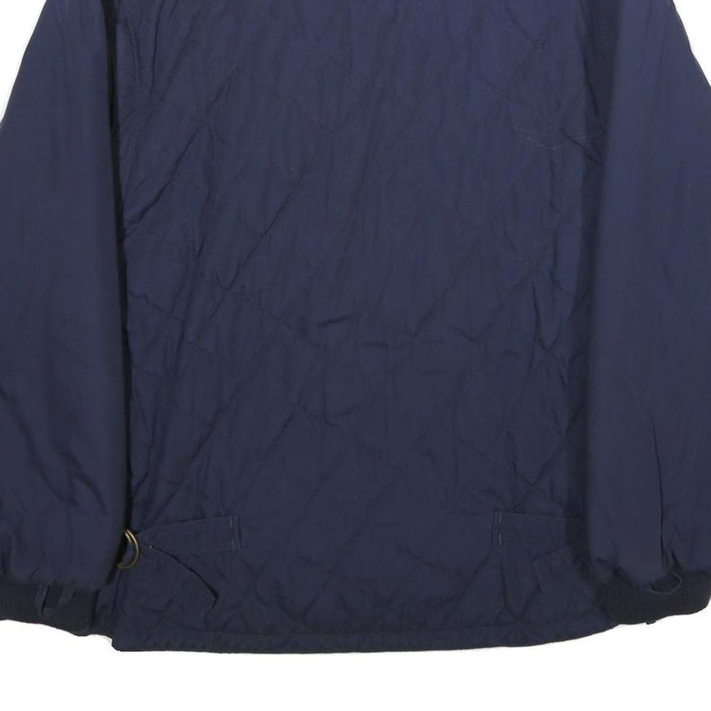 ALFA LAVAL AGRI Mens Navy Blue Quilted Zip Jacket M Polyester Blend Classic