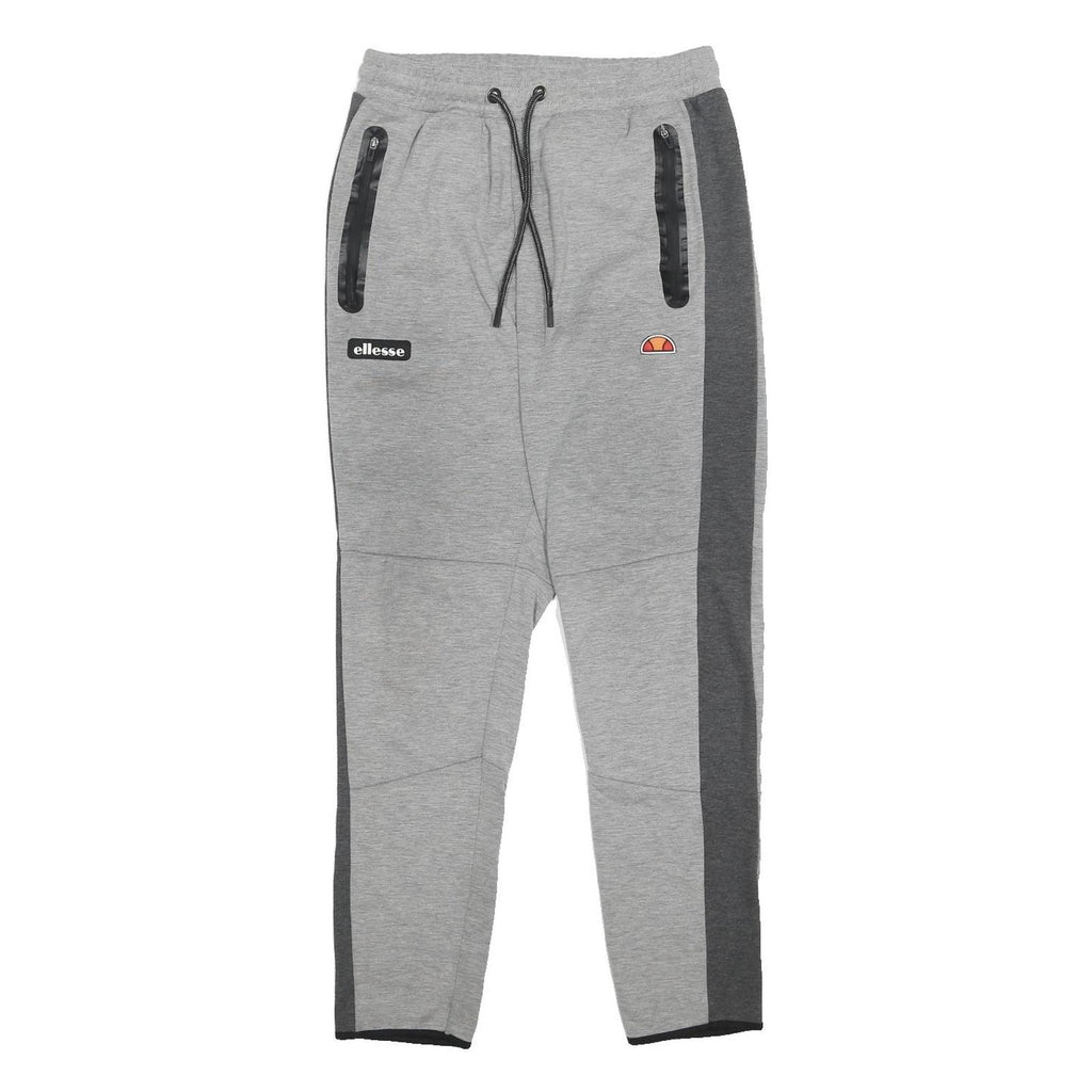 ELLESSE Mens Joggers Grey & Charcoal Slim Tapered S W26 L27 Cotton Blend
