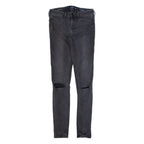 HOLLISTER Low Rise Distressed Womens Jeans Black Slim Skinny W26 L30