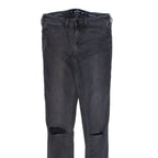 HOLLISTER Low Rise Distressed Womens Jeans Black Slim Skinny W26 L30