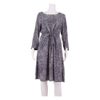 JOULES Womens Fit & Flare Dress Blue Crazy Pattern Long Sleeve Midi UK 12