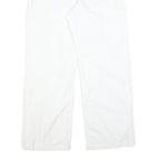 HOLLISTER Womens White Relaxed Straight Trousers W30 L30 Cotton Blend Casual Zip