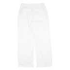 HOLLISTER Womens White Relaxed Straight Trousers W30 L30 Cotton Blend Casual Zip