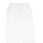 HOLLISTER Womens White Relaxed Straight Trousers W30 L30 Cotton Blend Casual Zip