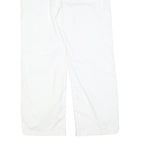 HOLLISTER Womens White Relaxed Straight Trousers W30 L30 Cotton Blend Casual Zip