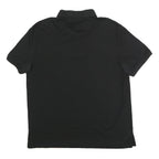 CALVIN KLEIN Mens Black Short Sleeve L Plain Cotton Polo Shirt Classic Fit