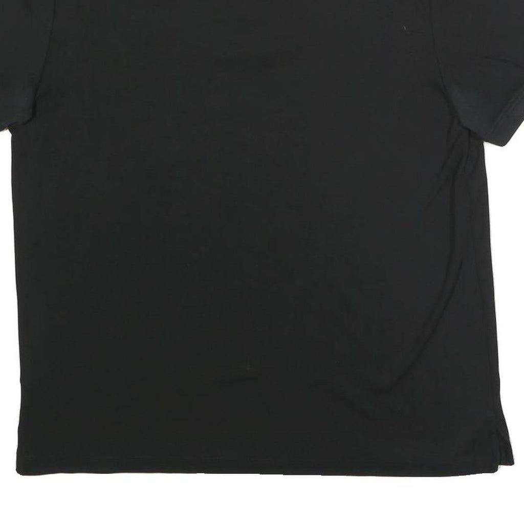CALVIN KLEIN Mens Black Short Sleeve L Plain Cotton Polo Shirt Classic Fit