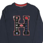 TOMMY HILFIGER Womens Navy Blue Cotton Blend Crew Neck Sweatshirt S