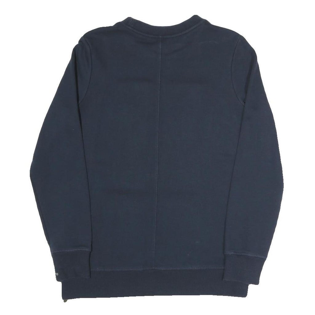 TOMMY HILFIGER Womens Navy Blue Cotton Blend Crew Neck Sweatshirt S