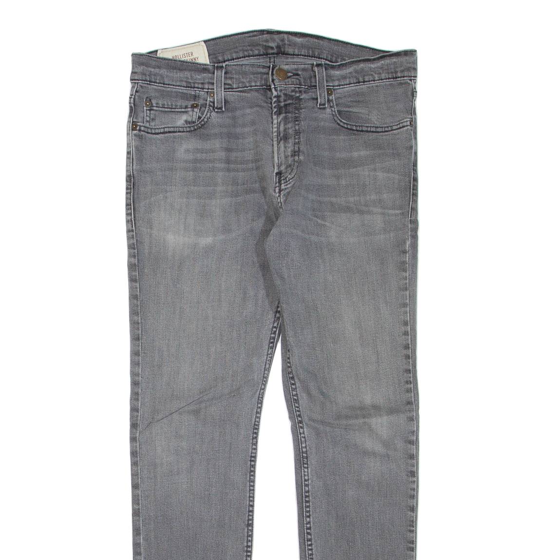 HOLLISTER Super Skinny Womens Jeans Grey Regular Skinny Stone Wash W32 L30