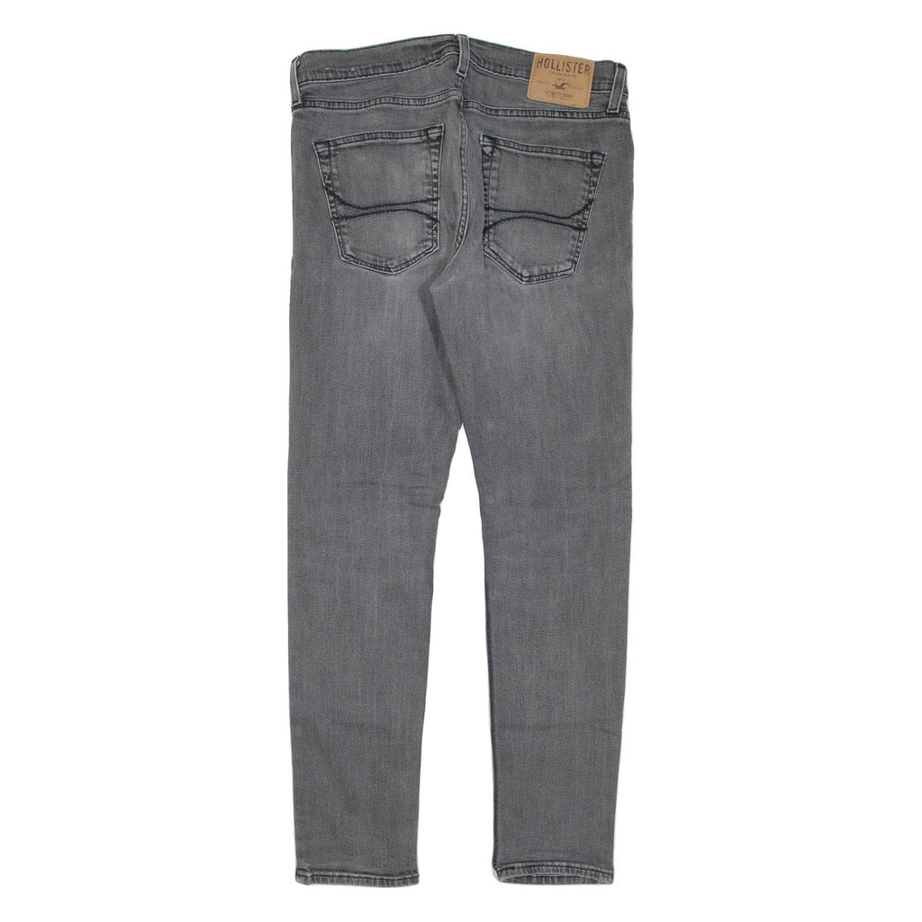 HOLLISTER Super Skinny Womens Jeans Grey Regular Skinny Stone Wash W32 L30