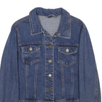 Womens Blue Denim Cotton Jacket M Button Closure Classic Fit Casual Everyday