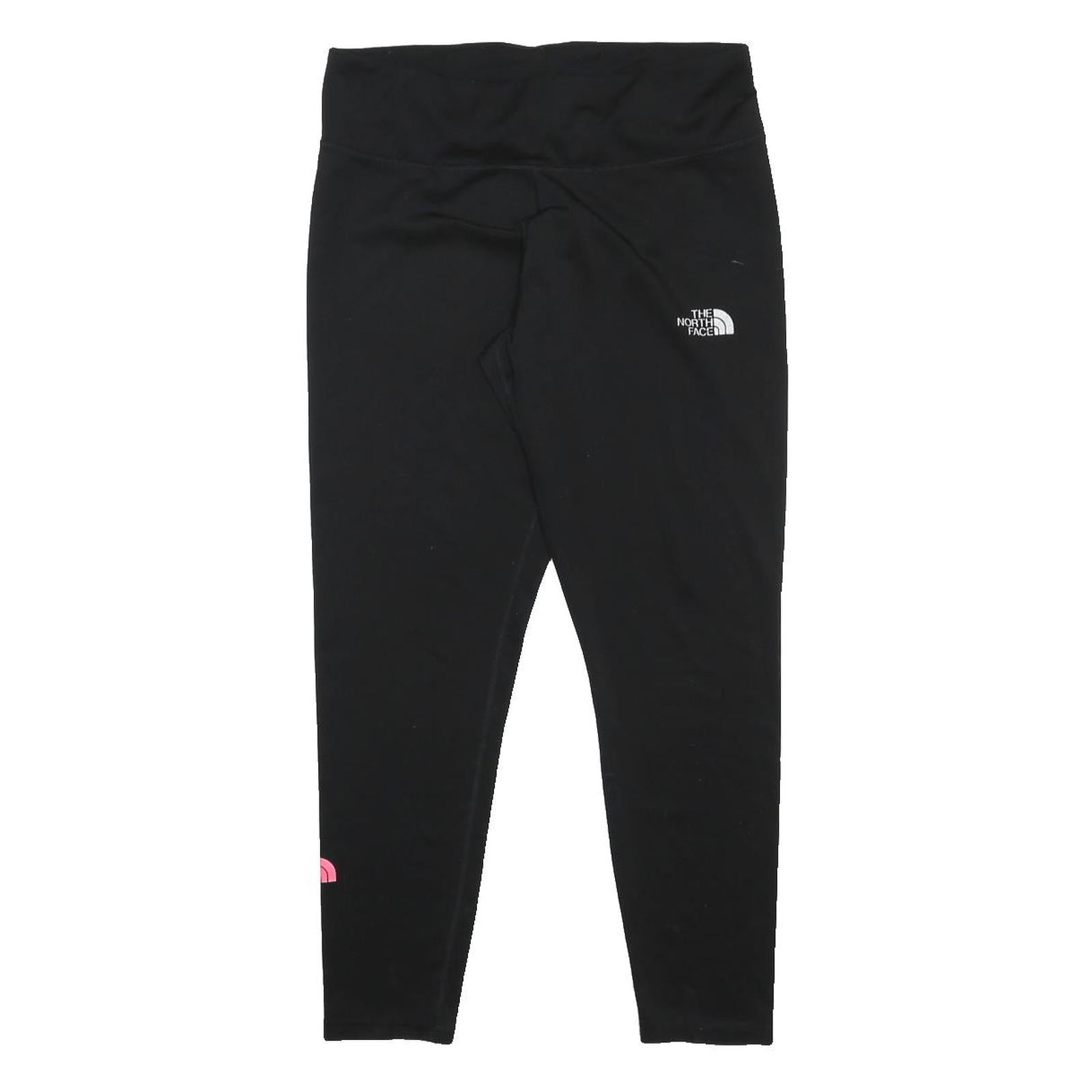 THE NORTH FACE Womens Joggers Black XL W32 L27 Slim Tapered Logo Print