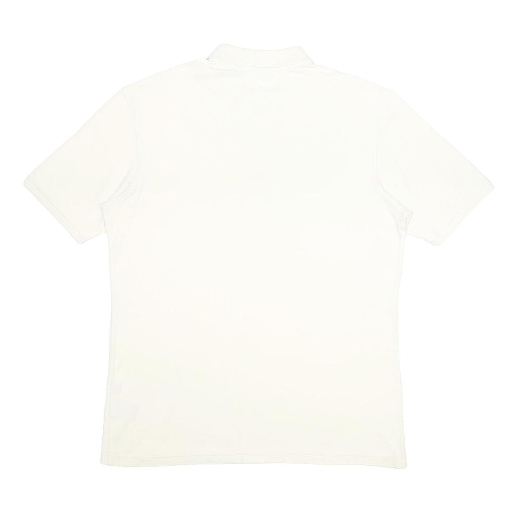 FILA Mens White Short Sleeve Plain Polo Shirt XL Cotton Casual Classic