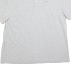 LACOSTE Mens Grey Polo Shirt 3XL Cotton Blend Short Sleeve Classic Fit Croc Logo