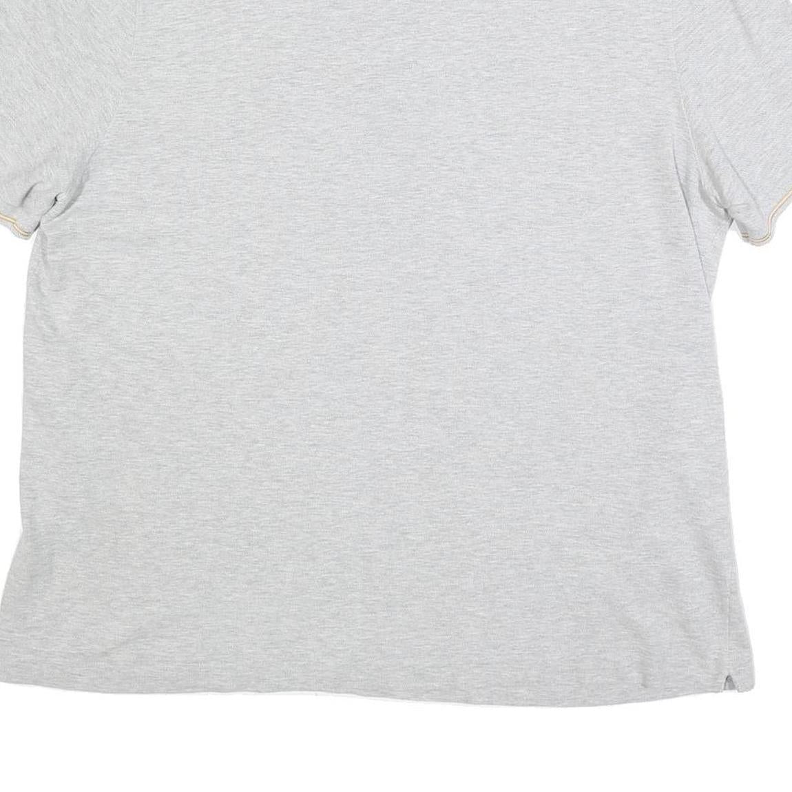 LACOSTE Mens Grey Polo Shirt 3XL Cotton Blend Short Sleeve Classic Fit Croc Logo