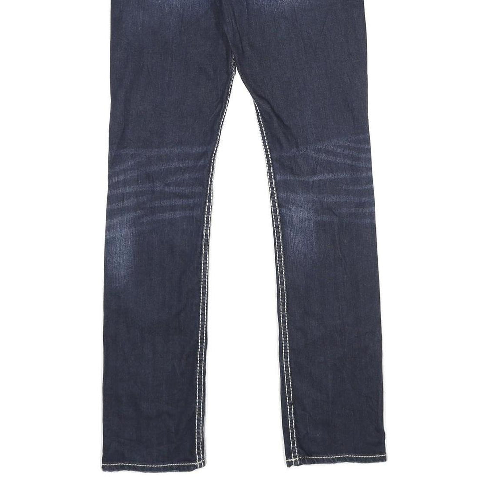 SILVER JEANS CO Womens Slim Blue Denim Jeans W27 L32 Stylish Stitching Zip