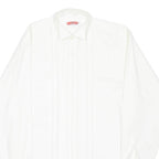 MARC THOMBARD Mens Plain Shirt Cream Long Sleeve L