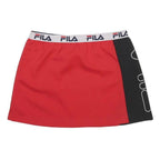 FILA Womens Red & Black Logo Colourblock Skater Short Polyester Skirt L