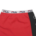FILA Womens Red & Black Logo Colourblock Skater Short Polyester Skirt L
