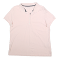 NAUTICA Womens Pink Cotton Blend Polo Shirt XL Short Sleeve Plain Casual
