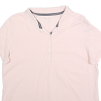 NAUTICA Womens Pink Cotton Blend Polo Shirt XL Short Sleeve Plain Casual