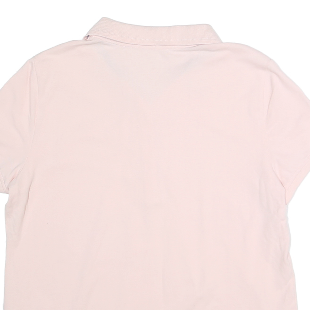 NAUTICA Womens Pink Cotton Blend Polo Shirt XL Short Sleeve Plain Casual