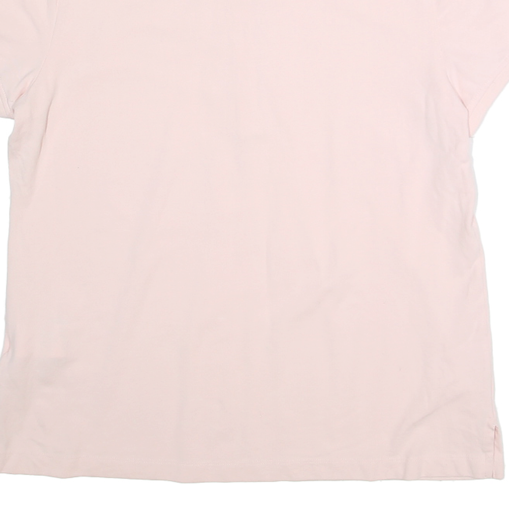 NAUTICA Womens Pink Cotton Blend Polo Shirt XL Short Sleeve Plain Casual